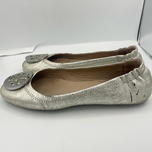 Tory Burch metallic silver ballet flats - Picture 6 of 9